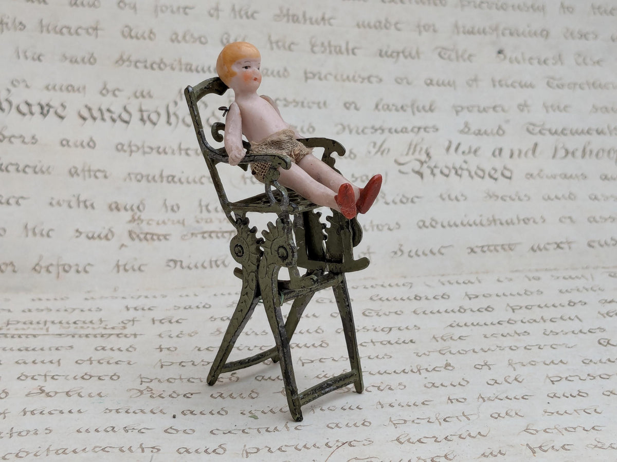 Antique dolls house high chair