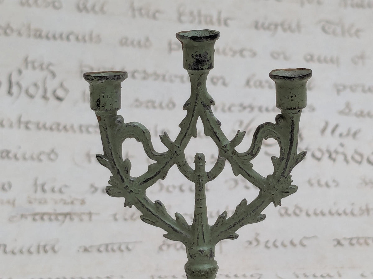 Antique French dolls house candelabra