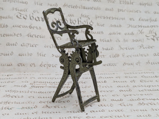 Antique dolls house high chair
