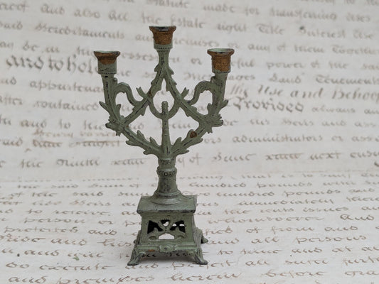 Antique French dolls house candelabra