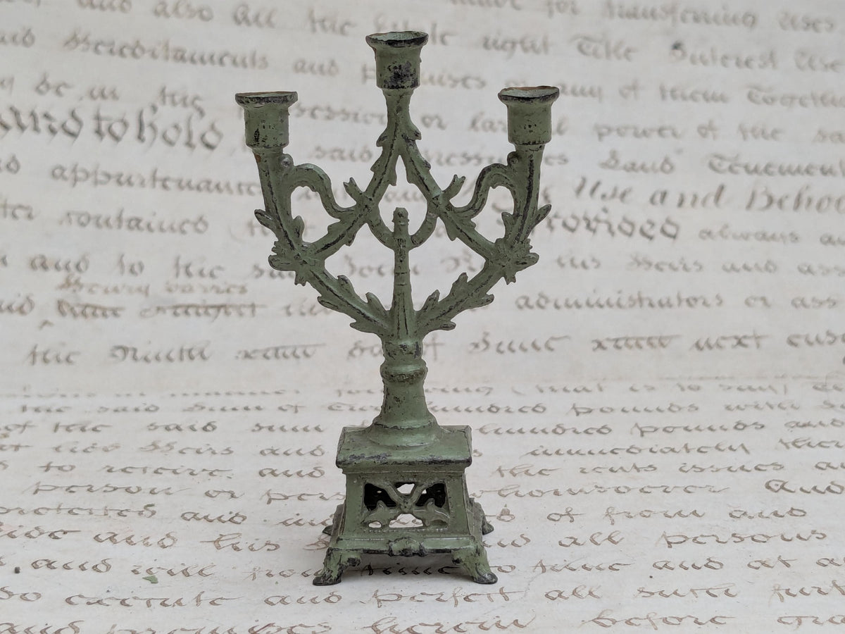 Antique French dolls house candelabra