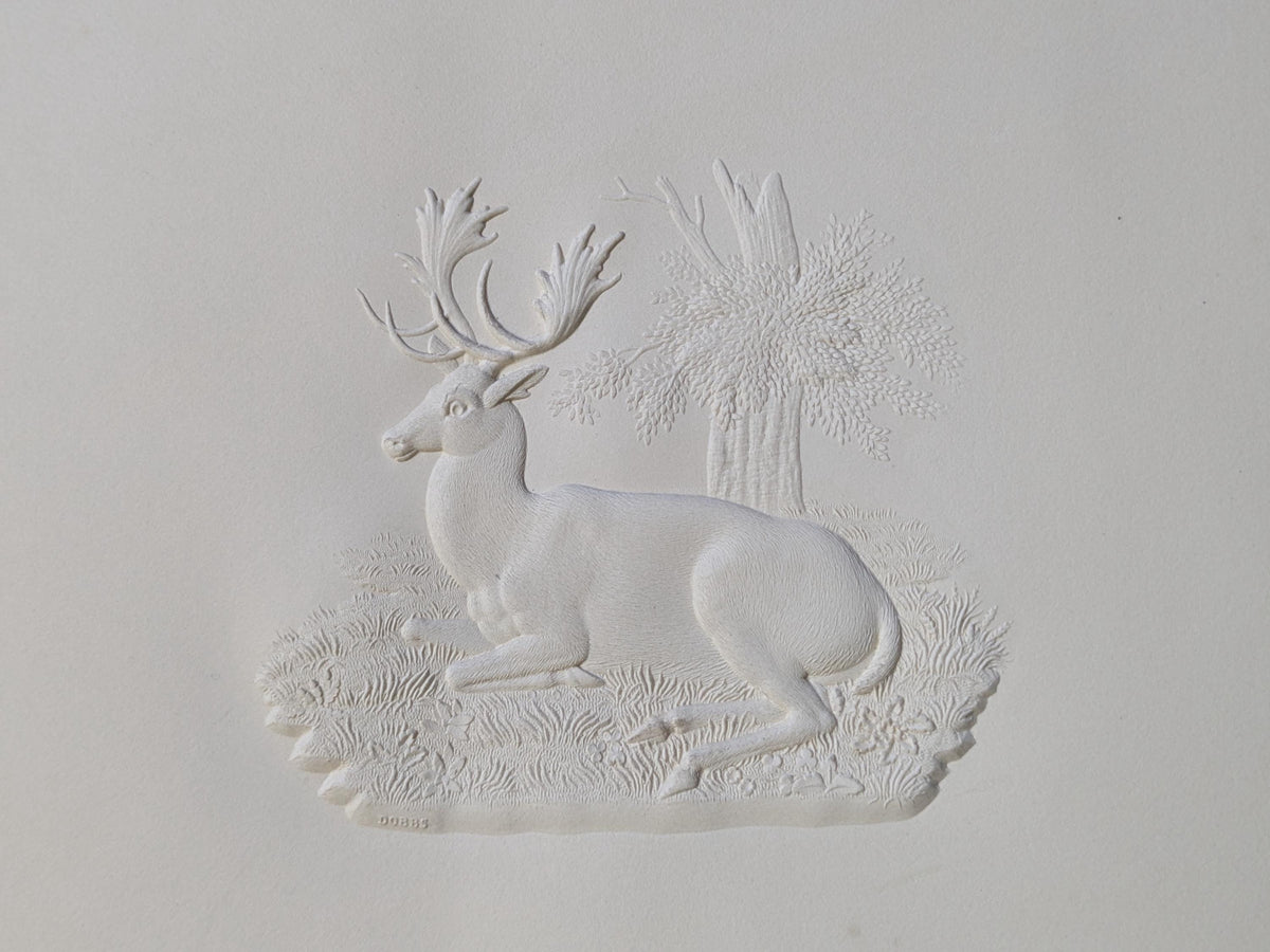 Antique Dobbs embossed stag