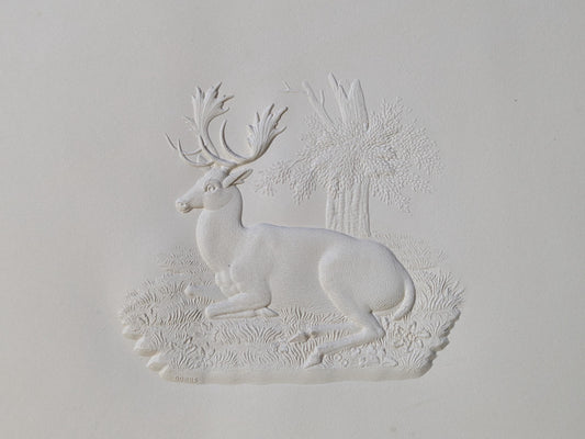 Antique Dobbs embossed stag
