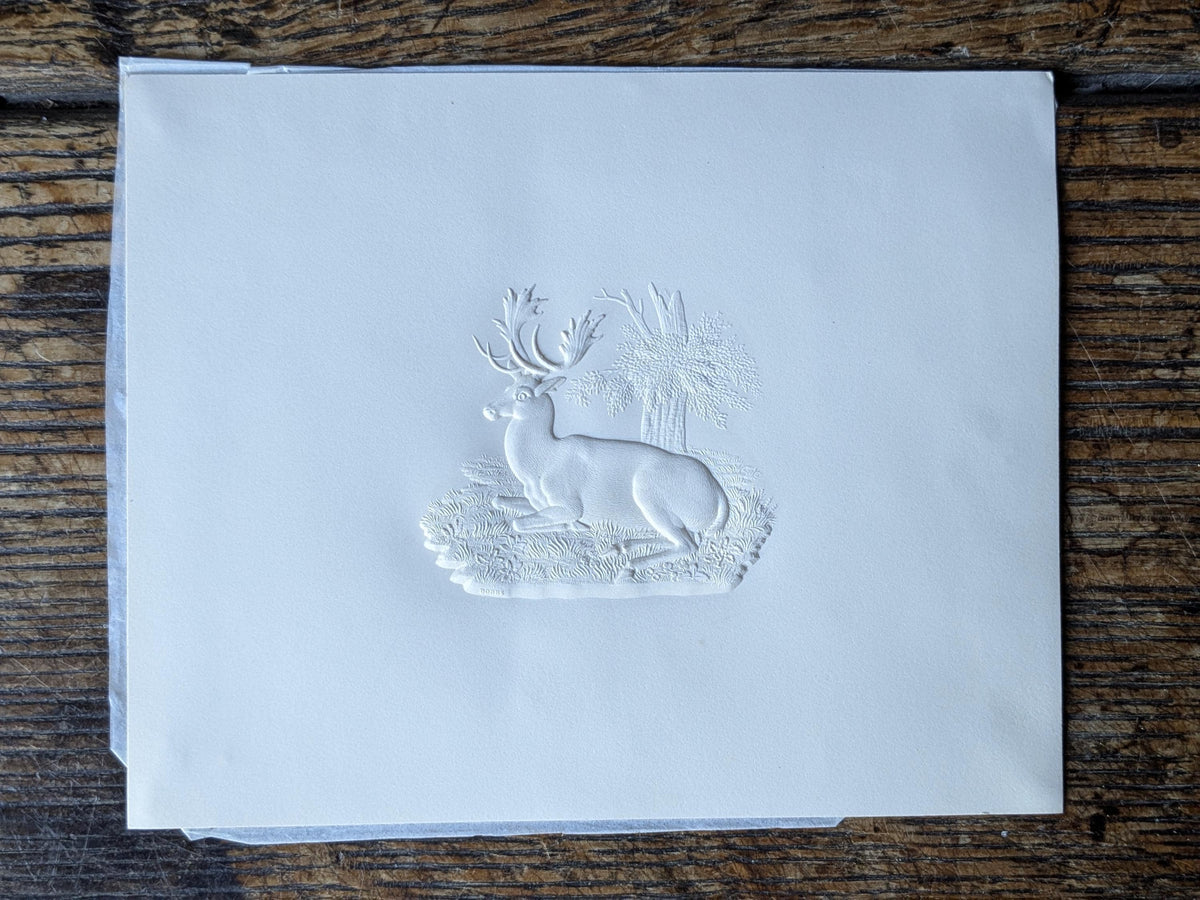 Antique Dobbs embossed stag