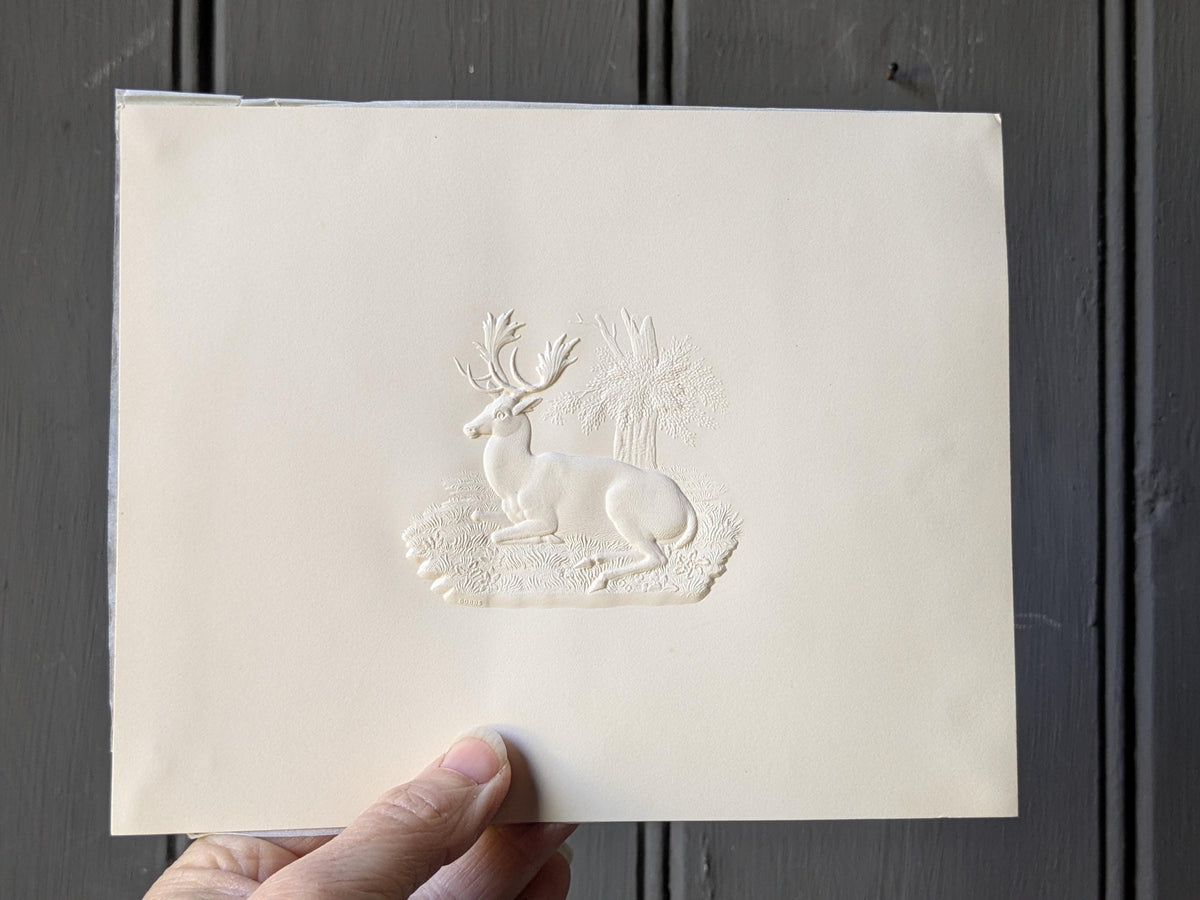 Antique Dobbs embossed stag