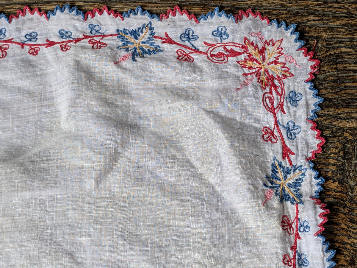 Antique French handkerchief, Augustine