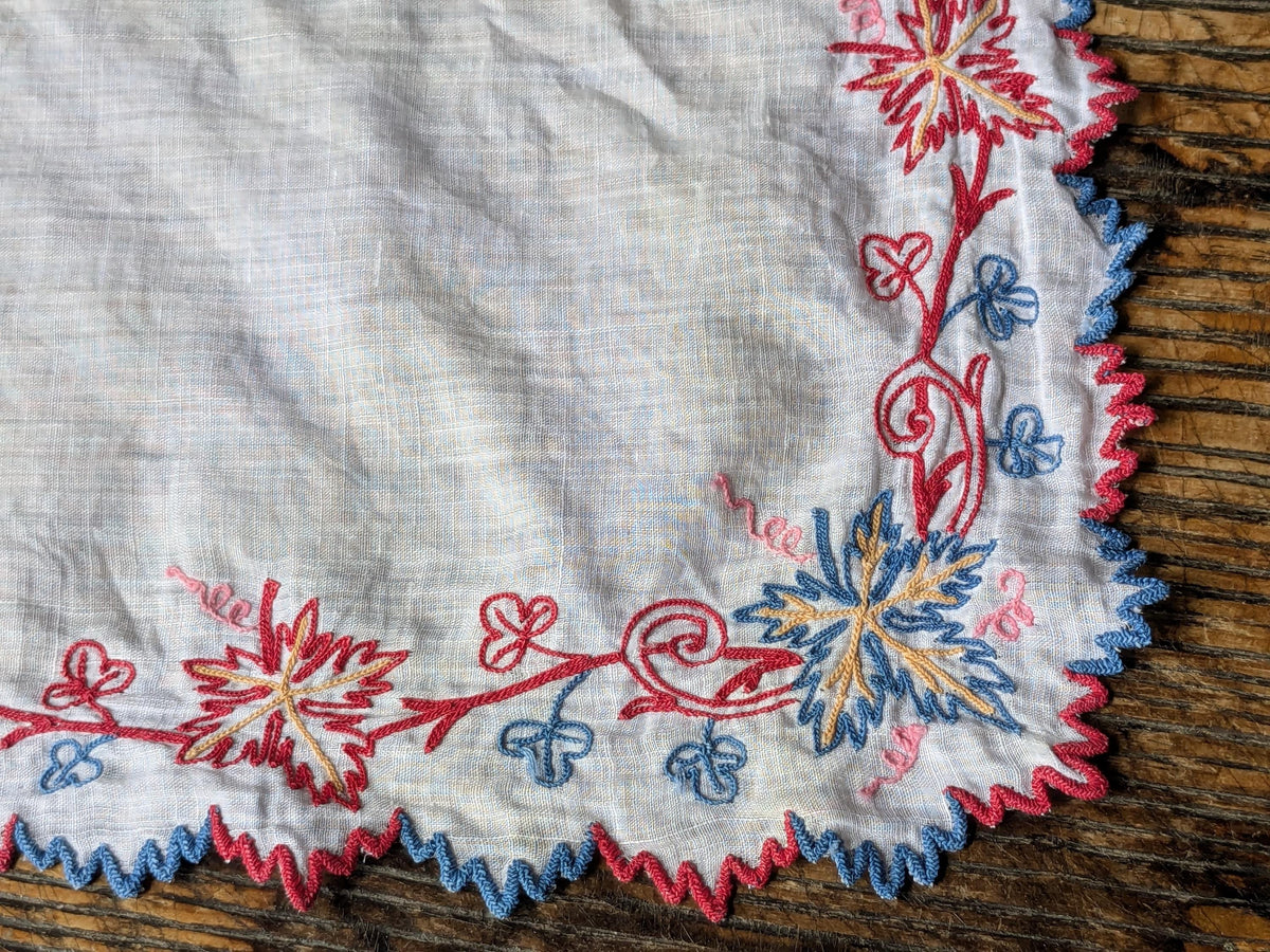 Antique French handkerchief, Augustine
