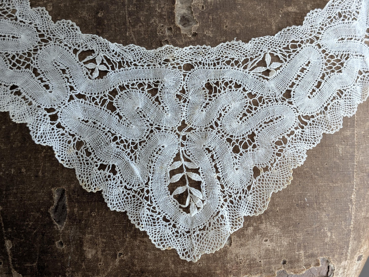 Antique handmade lace dress yoke