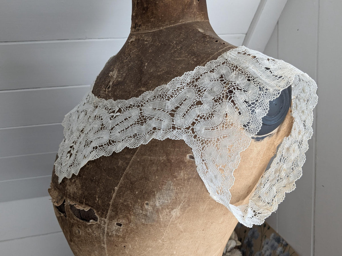 Antique handmade lace dress yoke