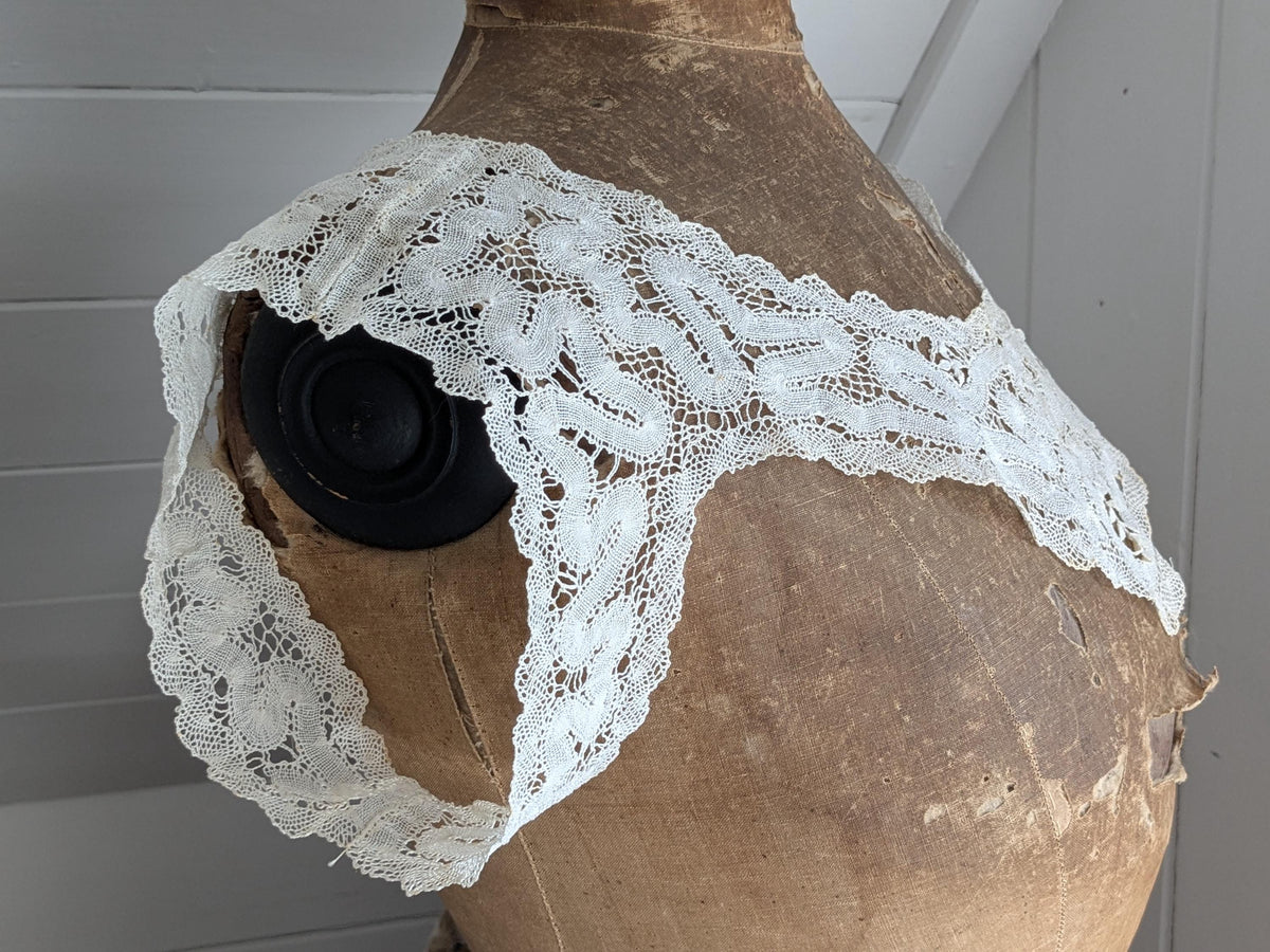 Antique handmade lace dress yoke