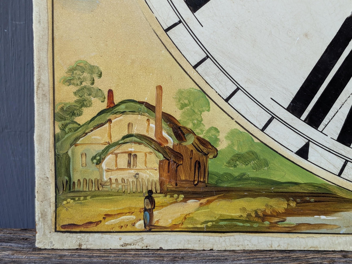 Antique clock face for long case clock