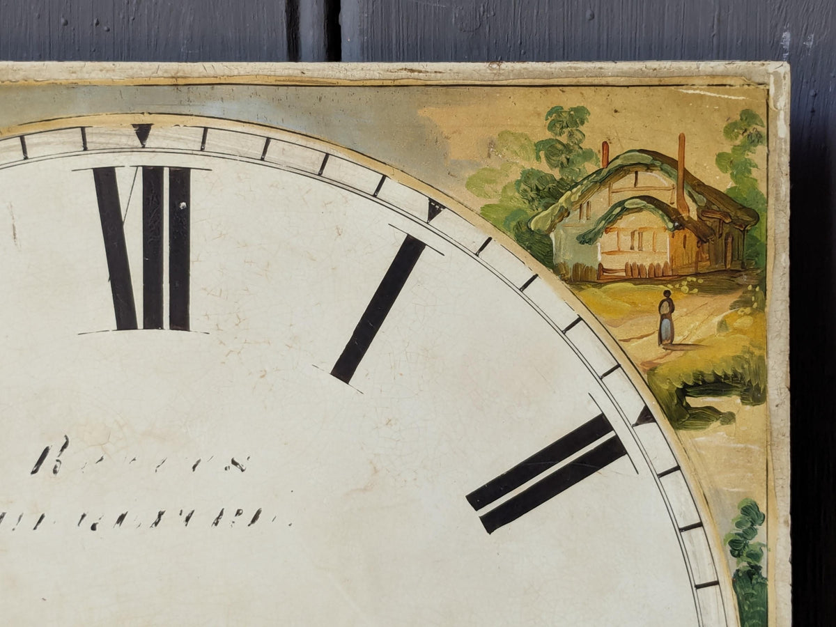 Antique clock face for long case clock