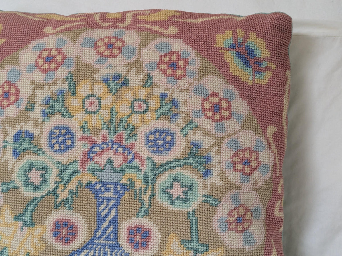 Kaffe Fassett needlepoint cushion, Caucasian Flower