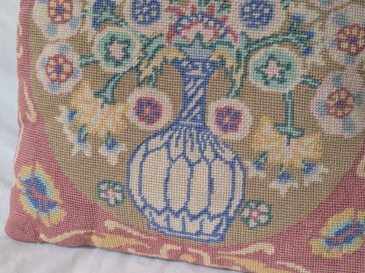 Kaffe Fassett needlepoint cushion, Caucasian Flower