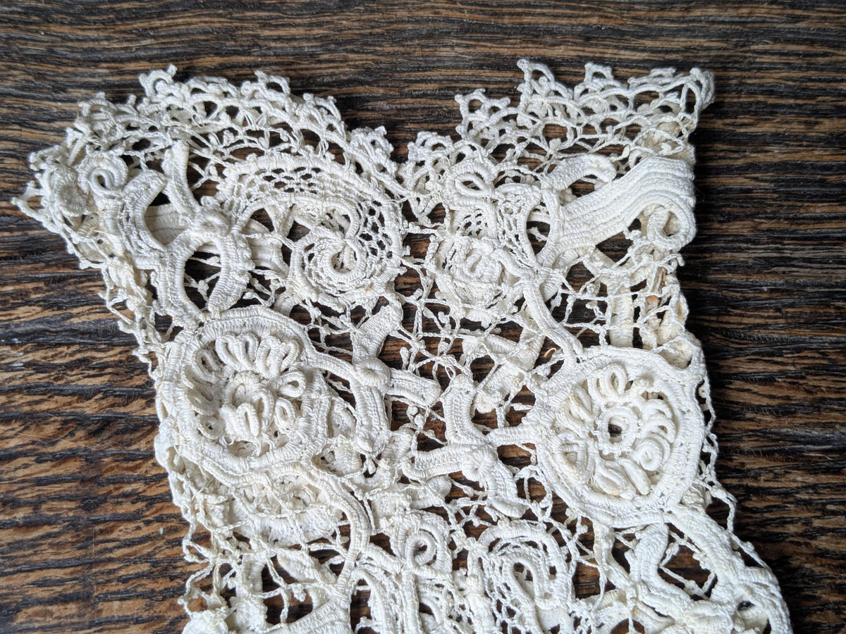 Antique Irish crochet lace sleeves or cuffs