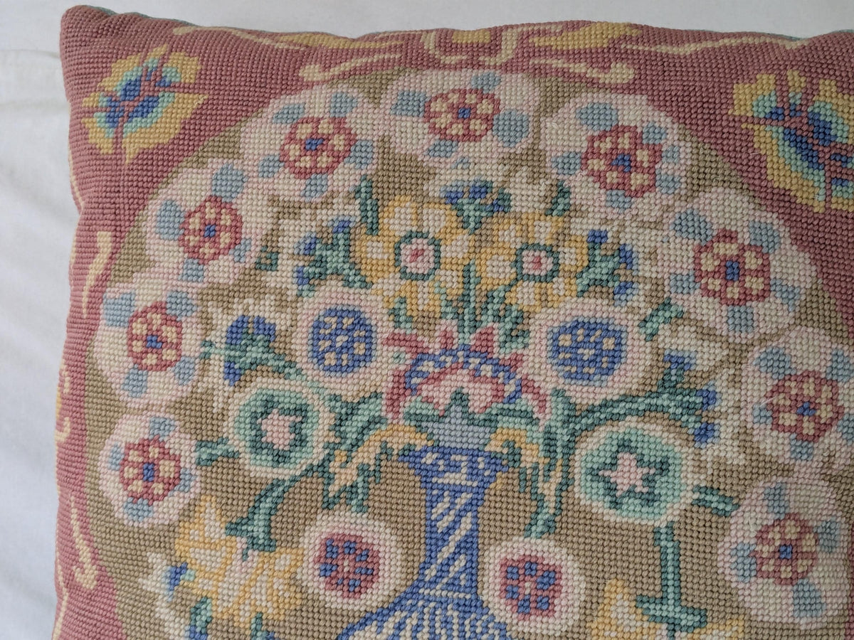 Kaffe Fassett needlepoint cushion, Caucasian Flower